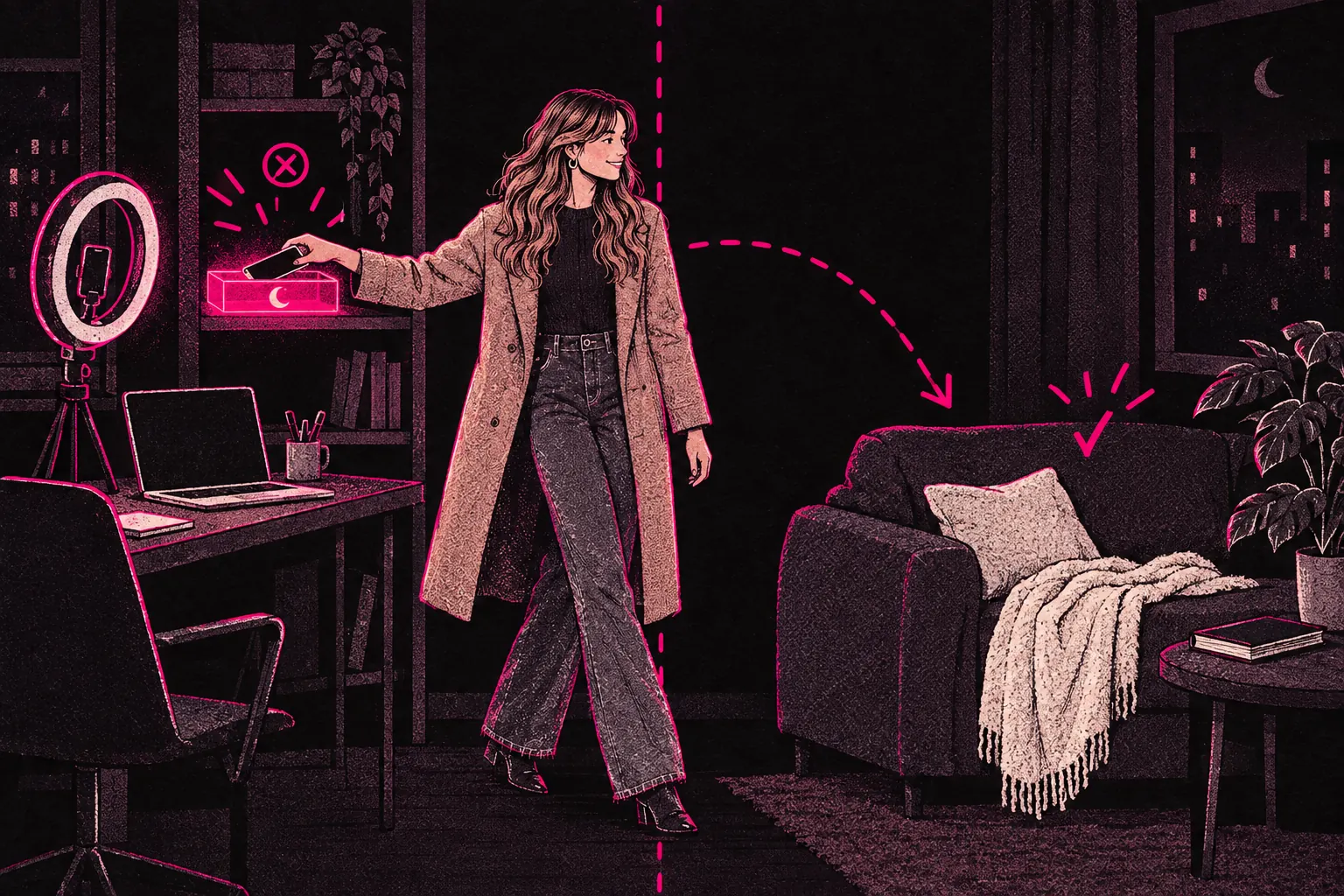Cover illustration: Work-Life Balance as an OnlyFans Creator: Setting Boundaries